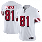 Nike Men & Women & Youth 49ers 81 Terrell Owens White Color Rush Vapor Untouchable Limited Jersey,baseball caps,new era cap wholesale,wholesale hats